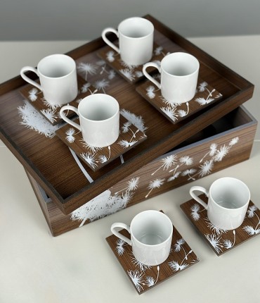 TURKISH COFFEE SET OF 6 - DANDELION 