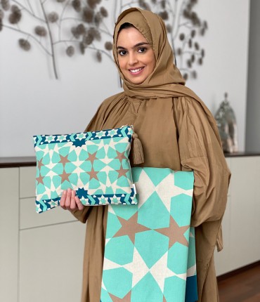 SCARF TRAVEL  PRAYER SET - BEIGE 