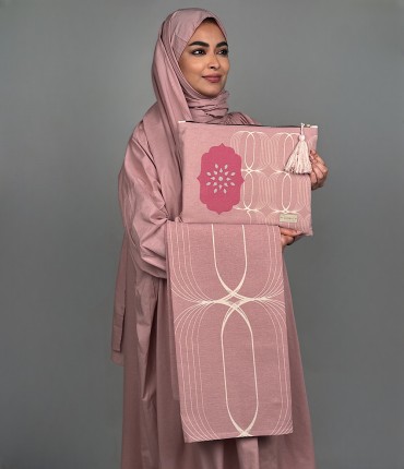 SCARF TRAVEL PRAYER SET - DUSTY PINK